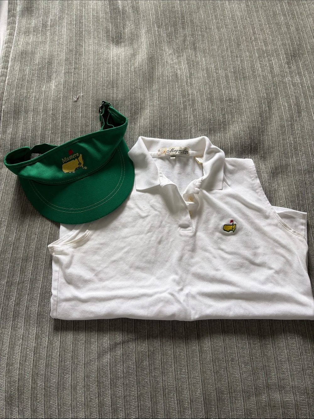 Vintage Masters White Sleeveless Polo and Matching Visor